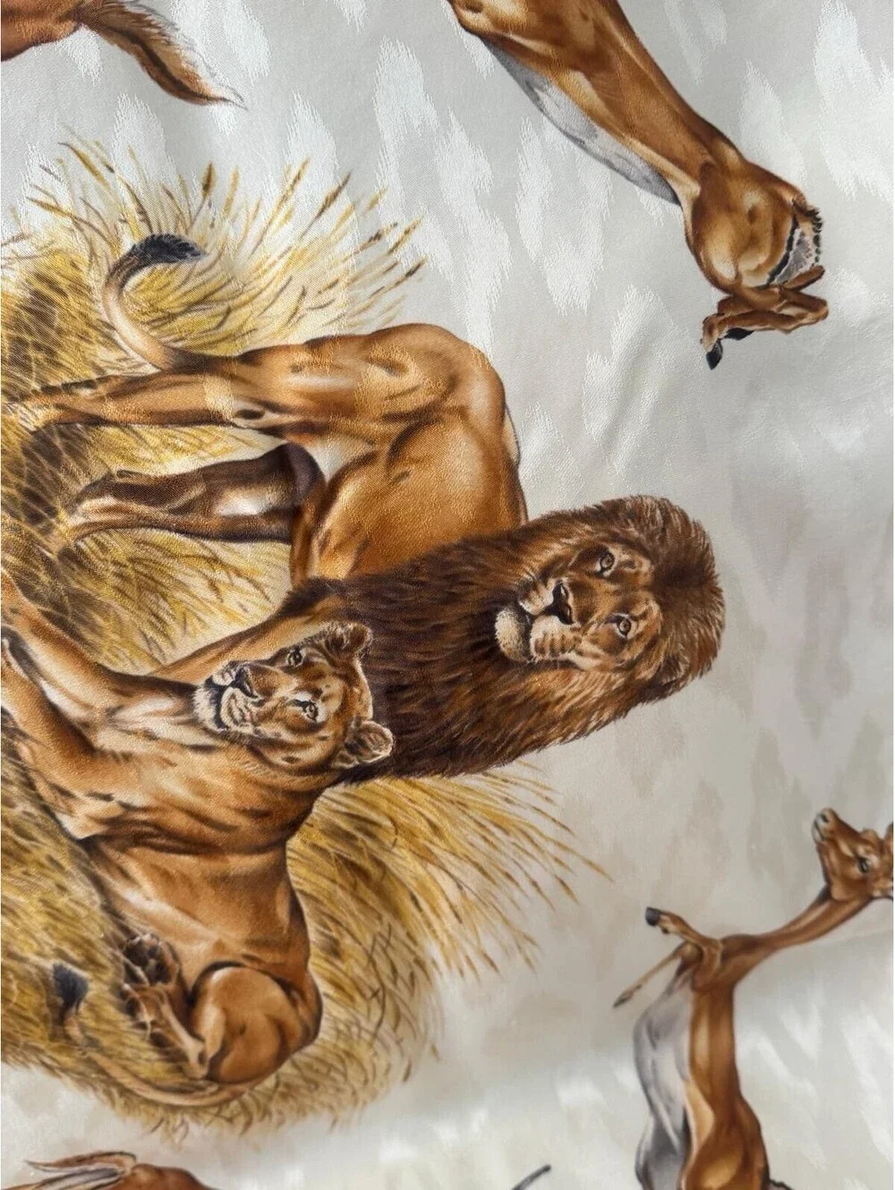 Hermès “Kenya” Carré 90 Jacquard Silk Scarf – Robert Dallet Wildlife Design